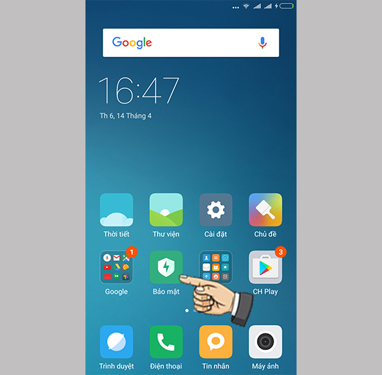 Vào app